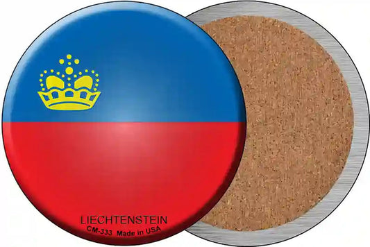 Liechtenstein Country Novelty Circle Coaster Set of 4