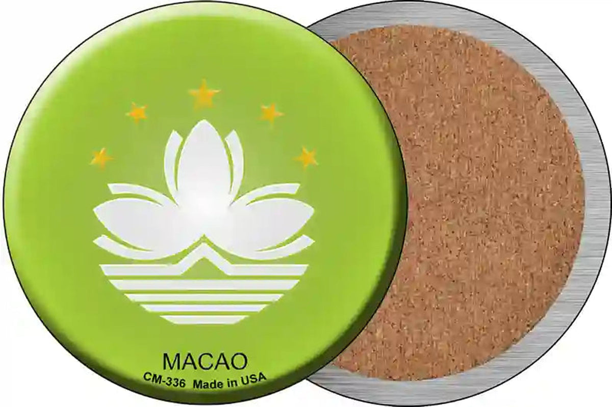 Macao Country Novelty Circle Coaster Set of 4