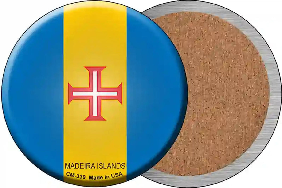 Madeira Islands Country Novelty Circle Coaster Set of 4