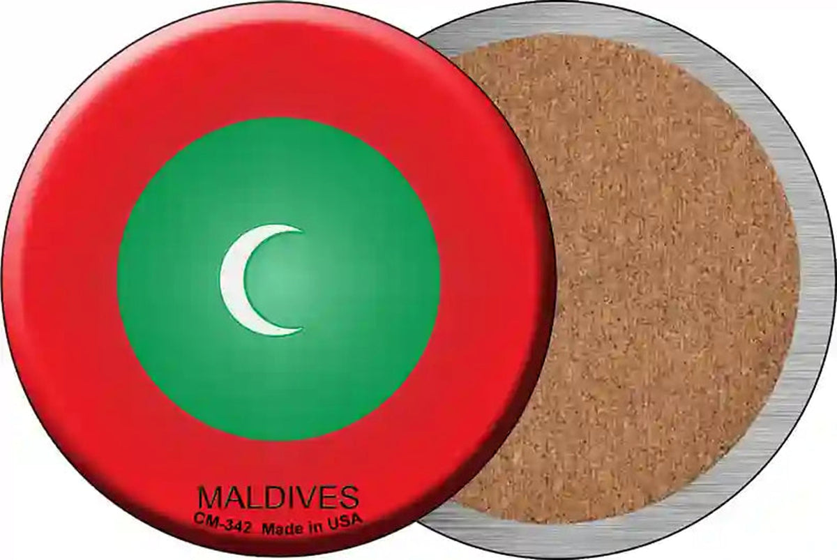 Maldives Country Novelty Circle Coaster Set of 4