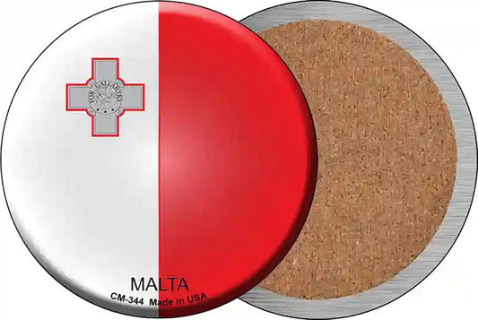Malta Country Novelty Circle Coaster Set of 4
