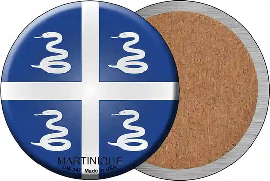 Martinique Country Novelty Circle Coaster Set of 4