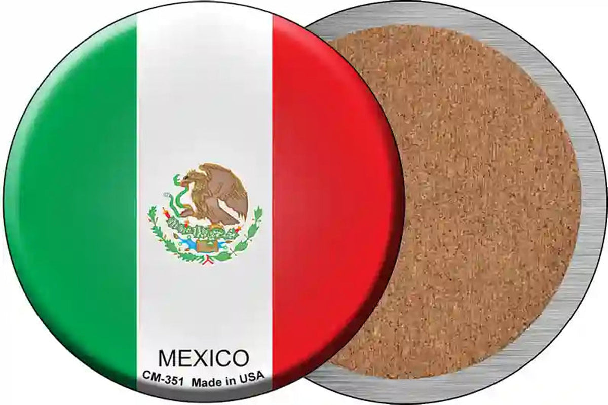 Mexico Country Novelty Circle Coaster Set of 4