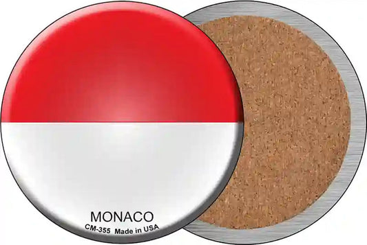 Monaco Country Novelty Circle Coaster Set of 4