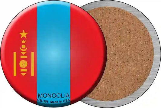 Mongolia Country Novelty Circle Coaster Set of 4