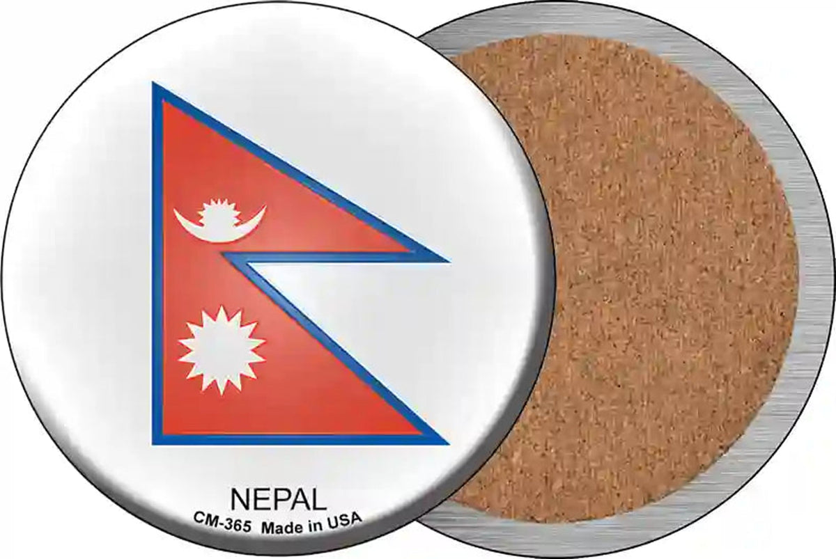 Nepal Country Novelty Circle Coaster Set of 4