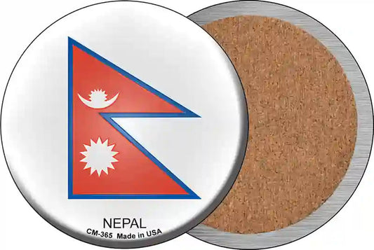 Nepal Country Novelty Circle Coaster Set of 4