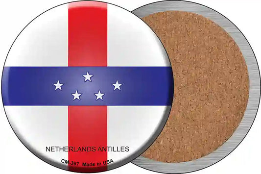 Netherlands Artilles Country Novelty Circle Coaster Set of 4