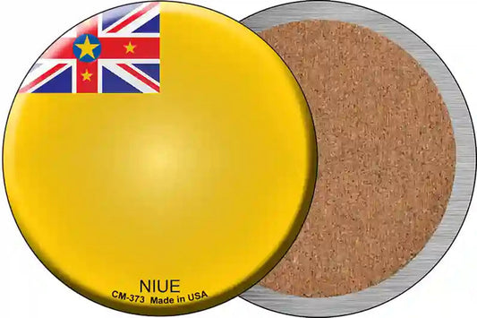 Niue Country Novelty Circle Coaster Set of 4