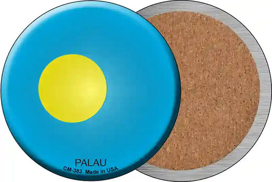 Palau Country Novelty Circle Coaster Set of 4