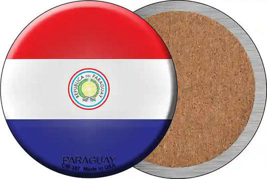Paraguay Country Novelty Circle Coaster Set of 4