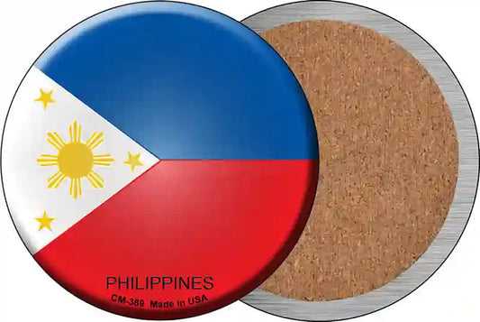 Philippines Country Novelty Circle Coaster Set of 4