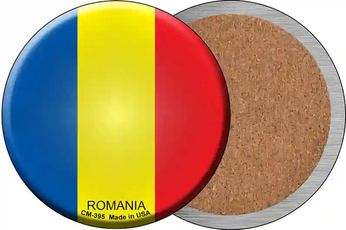 Romania Country Novelty Circle Coaster Set of 4