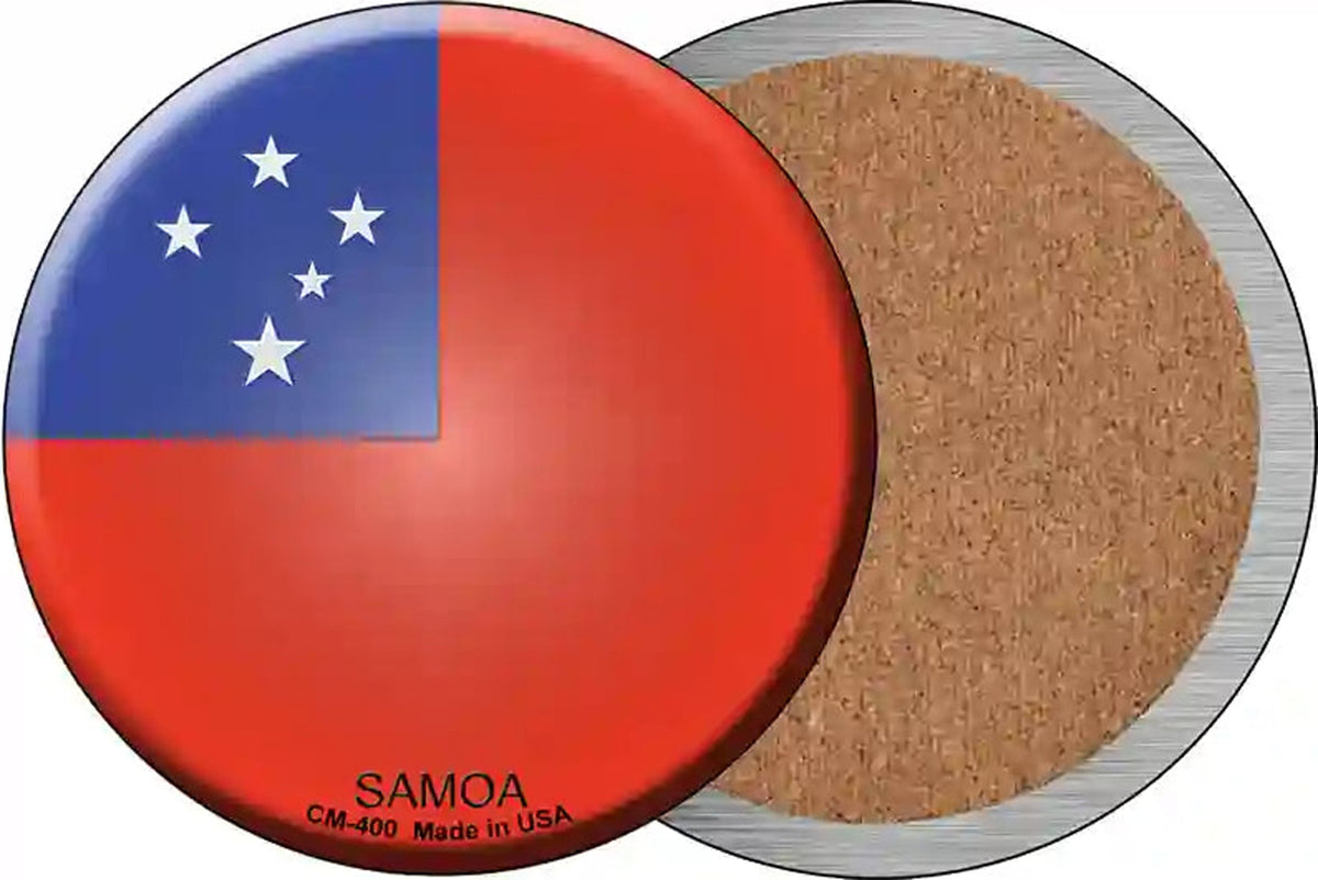 Samoa Country Novelty Circle Coaster Set of 4
