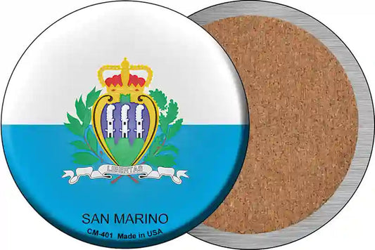 San Marino Country Novelty Circle Coaster Set of 4