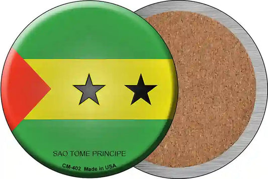 Sao Tome Principe Country Novelty Circle Coaster Set of 4