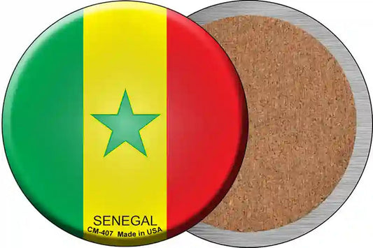 Senegal Country Novelty Circle Coaster Set of 4