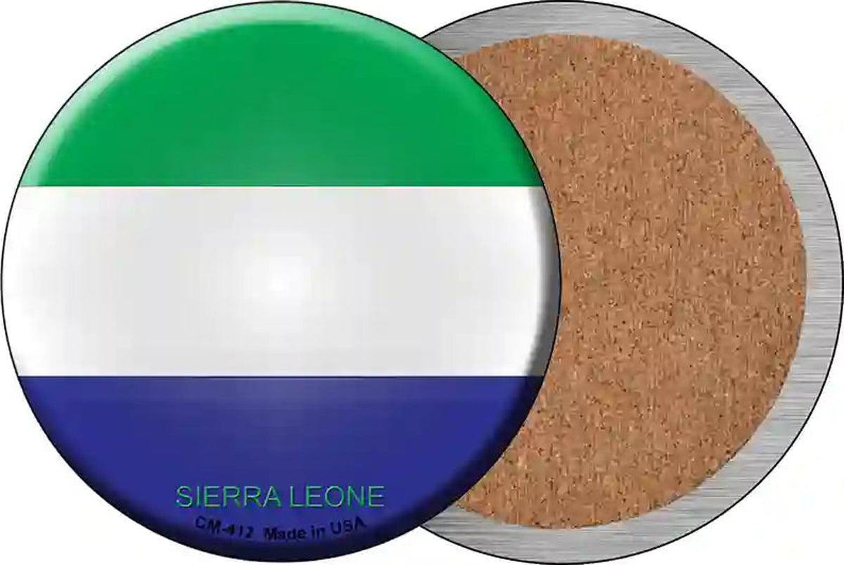 Sierra Leone Country Novelty Circle Coaster Set of 4