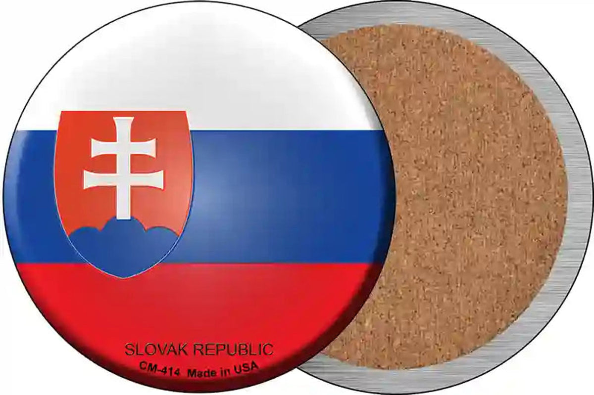 Slovak Republic Country Novelty Circle Coaster Set of 4