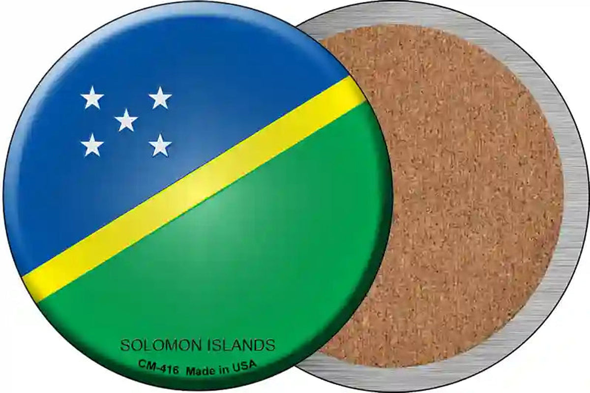 Soloman Islands Country Novelty Circle Coaster Set of 4