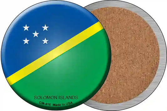 Soloman Islands Country Novelty Circle Coaster Set of 4