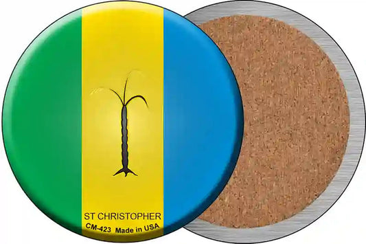 St Christopher Country Novelty Circle Coaster Set of 4