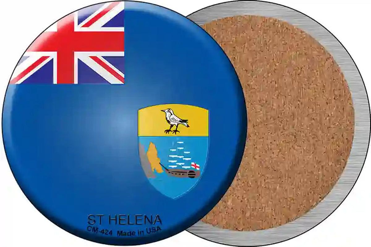 St Helena Country Novelty Circle Coaster Set of 4