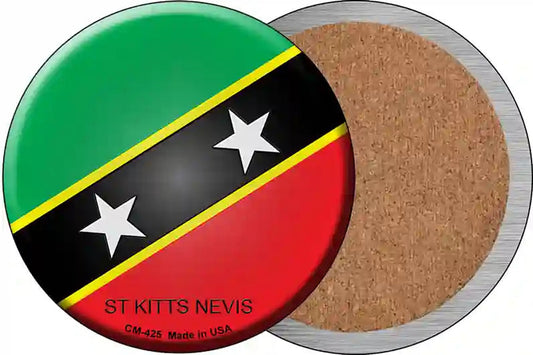 St Kitts Nevis Country Novelty Circle Coaster Set of 4