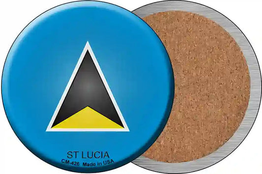 St Lucia Country Novelty Circle Coaster Set of 4