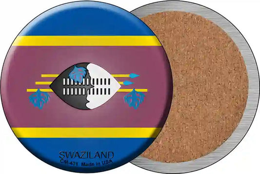 Swaziland Country Novelty Circle Coaster Set of 4