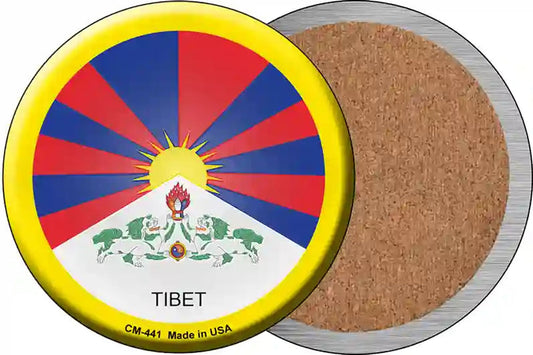 Tibet Country Novelty Circle Coaster Set of 4
