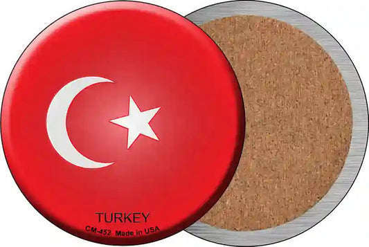 TurKey Chain Country Novelty Circle Coaster Set of 4