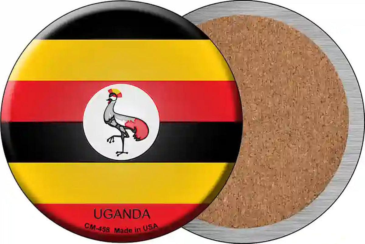 Uganda Country Novelty Circle Coaster Set of 4