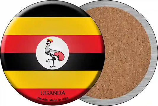 Uganda Country Novelty Circle Coaster Set of 4
