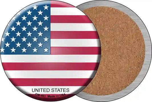 United States Country Novelty Circle Coaster Set of 4