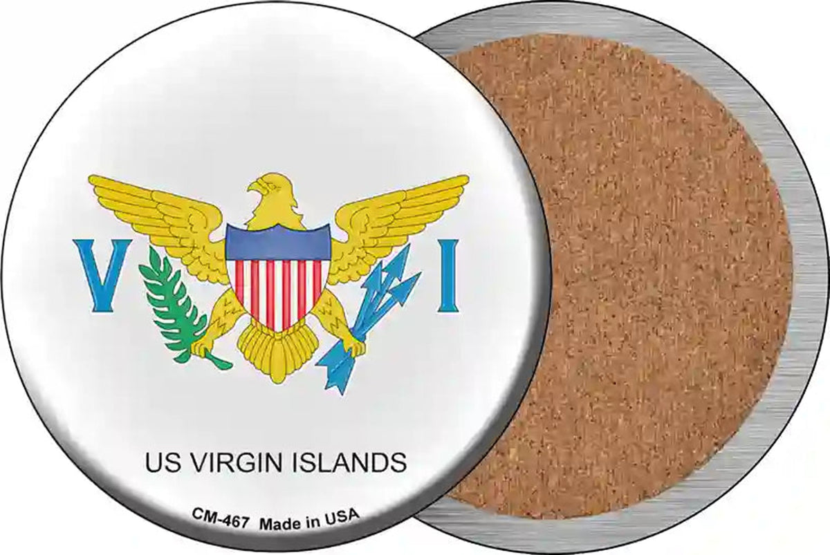 US Virgin Islands Novelty Circle Coaster Set of 4