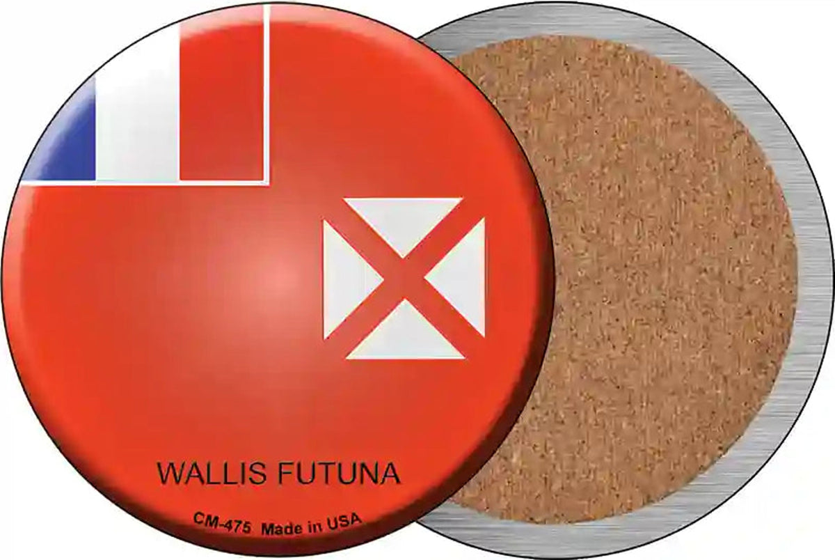 Wallis Futuna Country Novelty Circle Coaster Set of 4