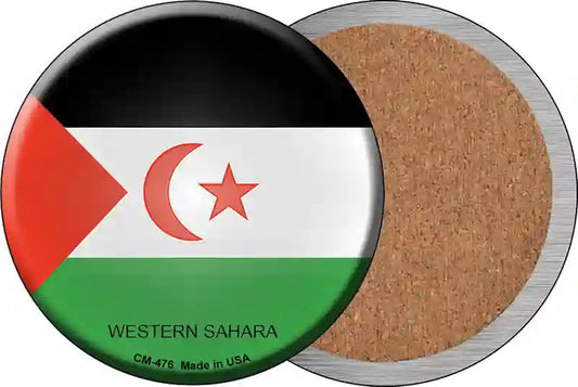 Western Sahara Country Novelty Circle Coaster Set of 4