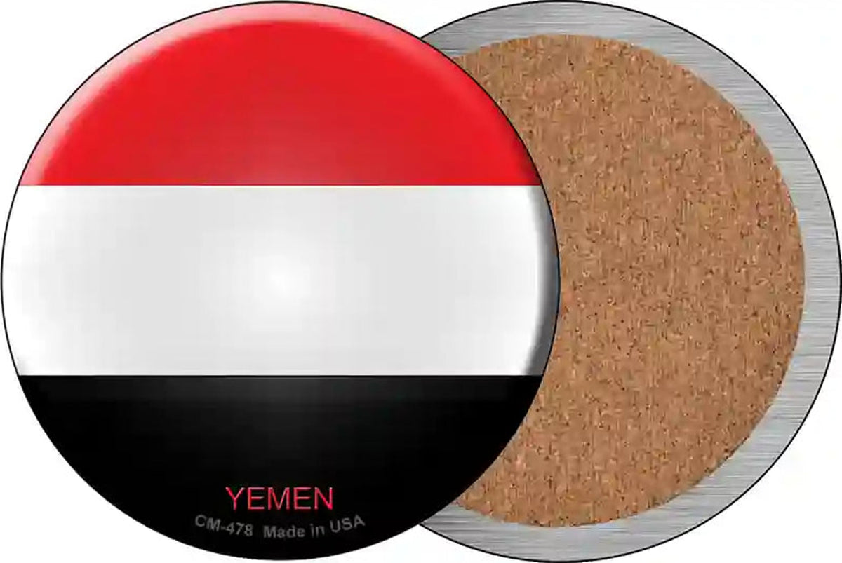 Yemen Country Novelty Circle Coaster Set of 4