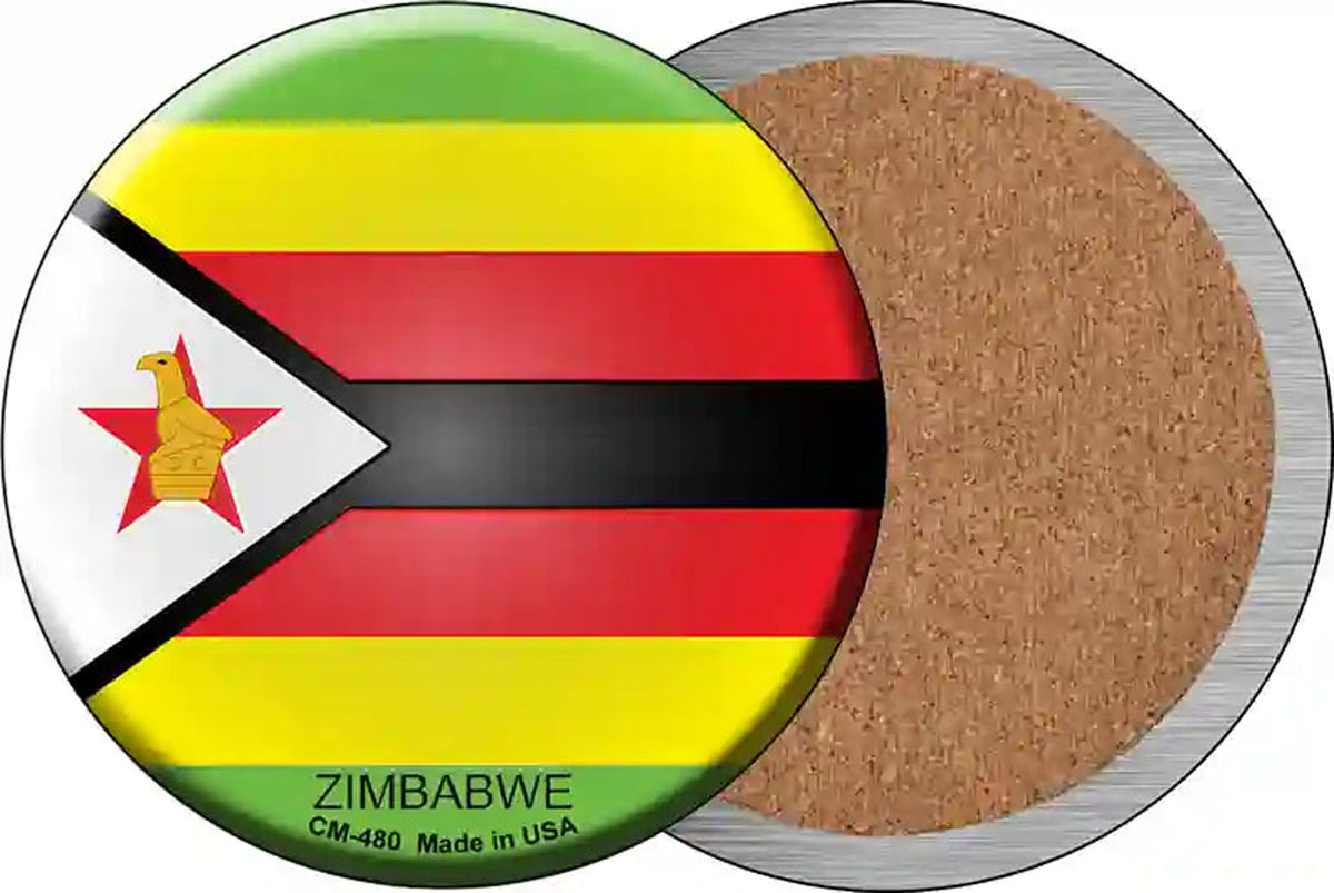 Zimbabwe Country Novelty Circle Coaster Set of 4