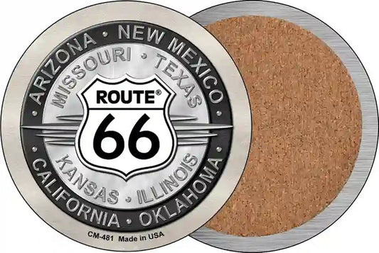 Route 66 States Novelty Circle Coaster Set of 4