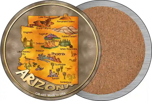 Arizona State Novelty Circle Coaster Set of 4