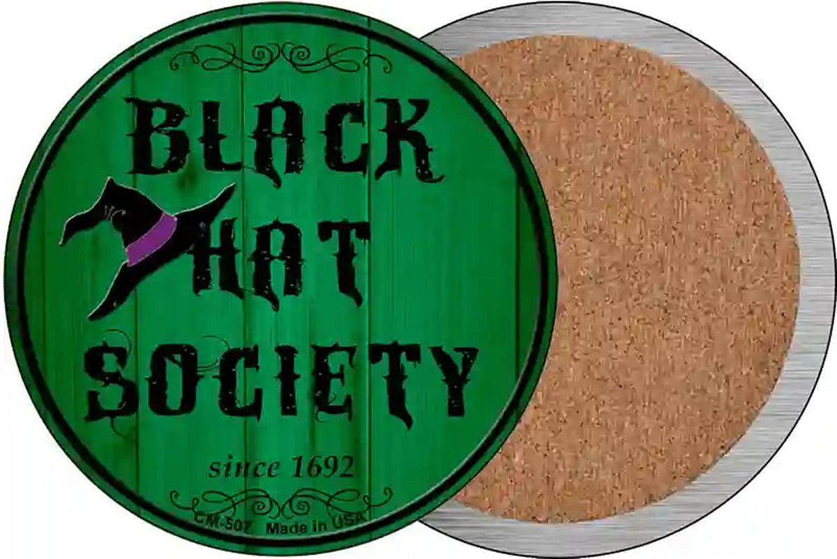 Black Hat Society Novelty Circle Coaster Set of 4