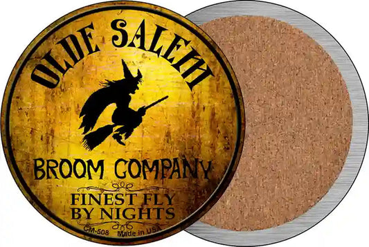 Salem Broom Company Novelty Circle Coaster Set of 4