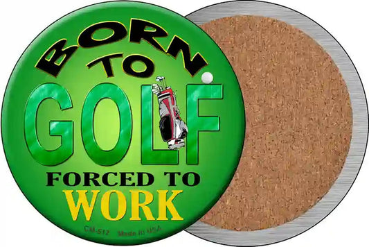 Born To Golf Novelty Circle Coaster Set of 4