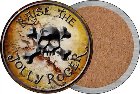 Raise The Jolly Roger Novelty Circle Coaster Set of 4