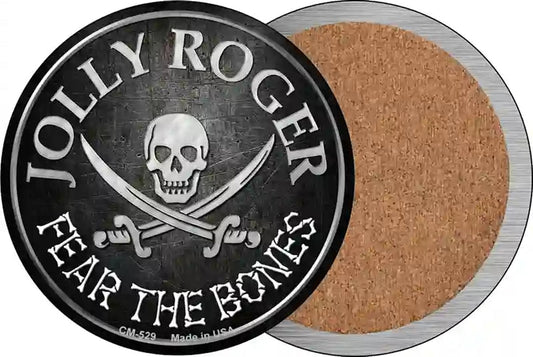 Fear The Bones Novelty Circle Coaster Set of 4