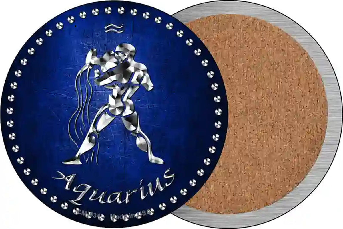 Aquarius Novelty Circle Coaster Set of 4