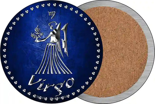 Virgo Novelty Circle Coaster Set of 4