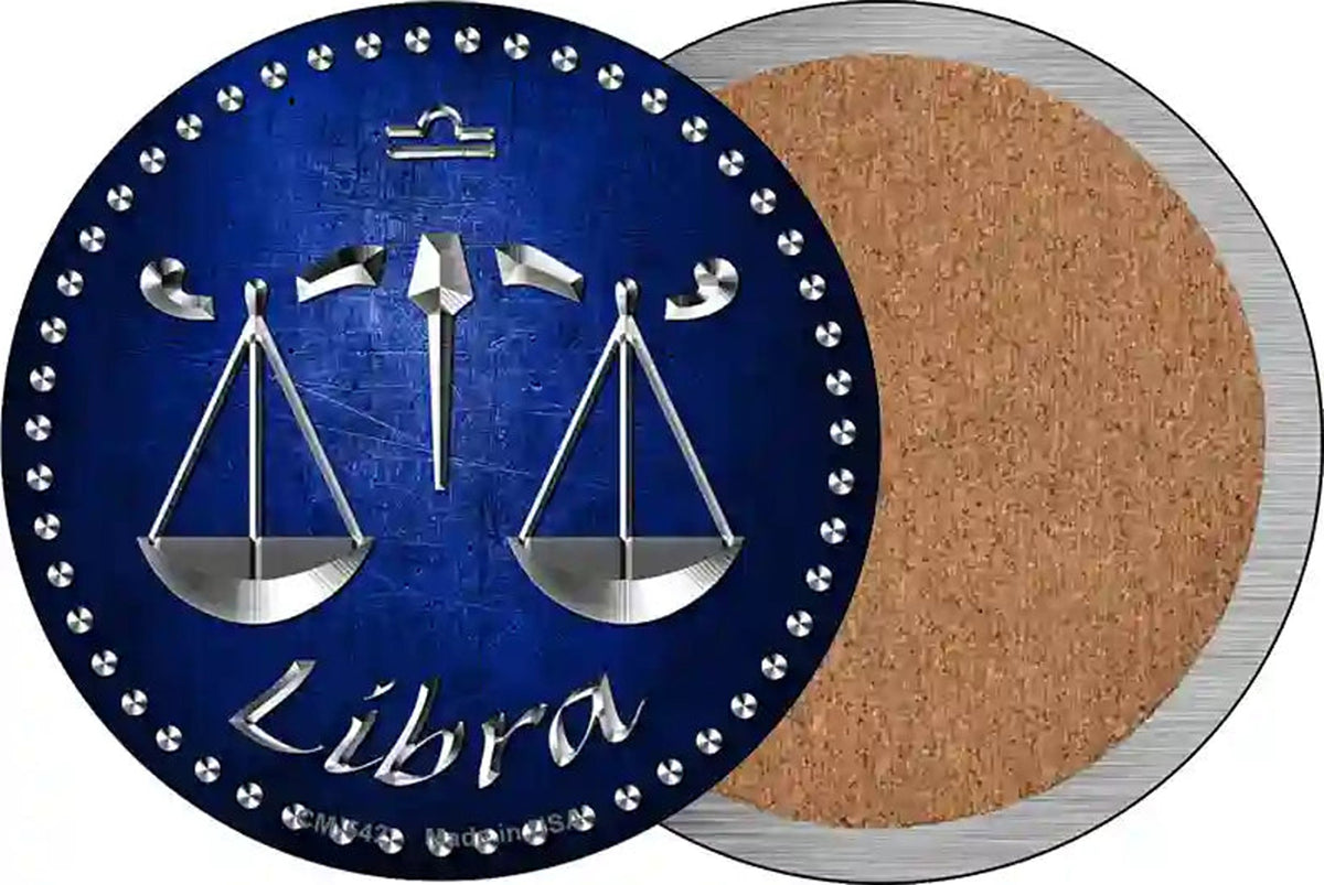 Libra Novelty Circle Coaster Set of 4